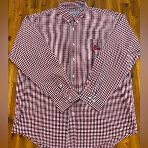 Men's Red Checkered Ole Miss shirt.  Size Xl